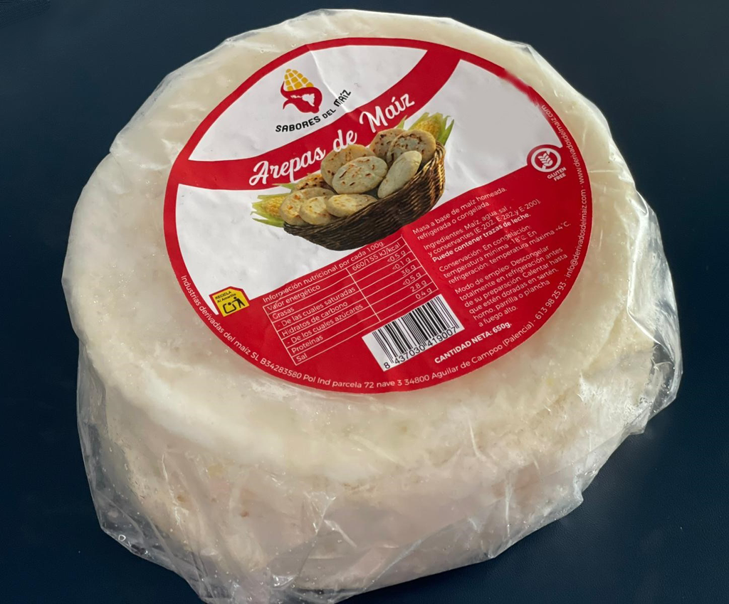 [AR001] AREPA DE MAÍZ TELA BLANCA 6 uds 650g