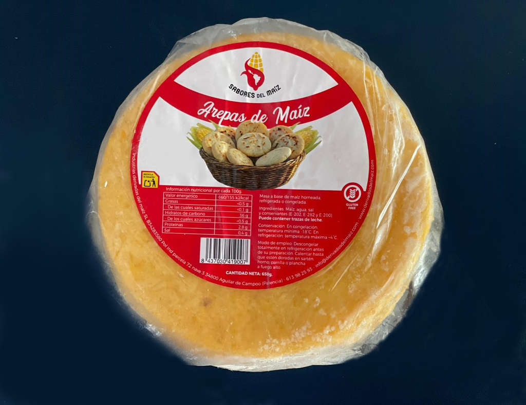[AR002] AREPA DE MAÍZ AMARILLO 6uds 650g