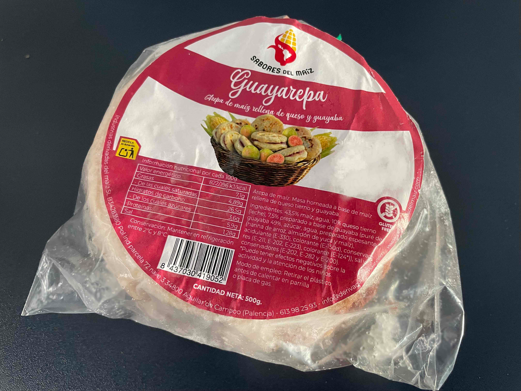 AREPA RELLENA DE GUAYABA Y QUESO 4 uds 500g