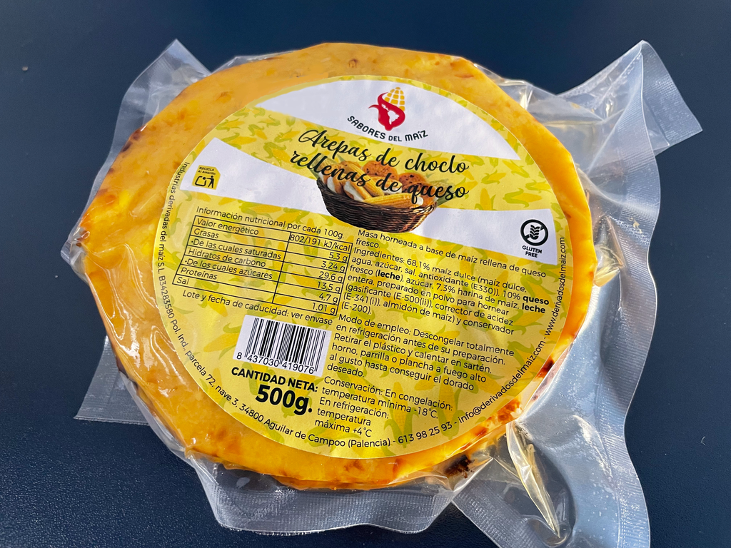 [AR011] Arepa de Choclo rellena de queso 3 uds. 500g